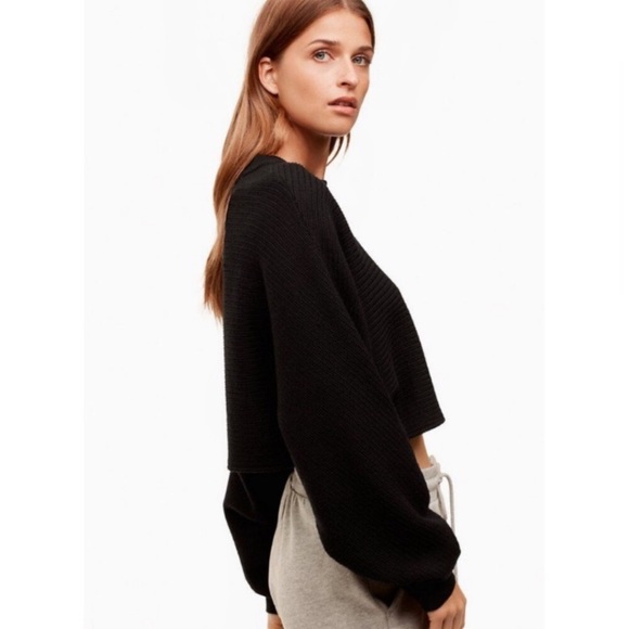 Wilfred Free Lolan Cropped Merino Wool Sweater - Picture 3 of 11